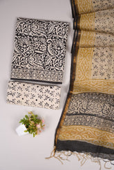 Premium Sanganeri Printed Cotton Suit With Kota Doria Duppta(BFCOTKD11)